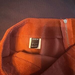 Shein Rust Orange Skirt
